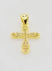 Decorated Cross Pendant - 18mm