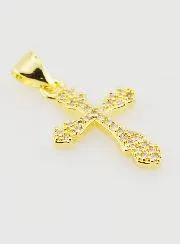 Decorated Cross Pendant - 18mm