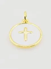 Enamelled Cross Medal - White