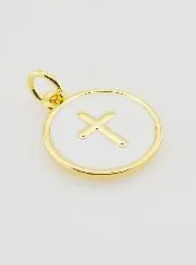 Enamelled Cross Medal - White