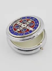 Host Box Pyx - Saint Benedict Medal