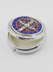 Host Box Pyx - Saint Benedict Medal