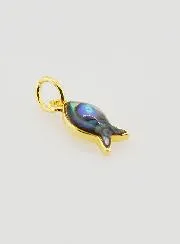 Abalone Shell Ichtus Pendant - 11mm