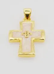 Mother-of-Pearl Cross Pendant - 20mm