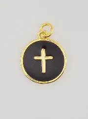 Cross Medal - Black Enamel