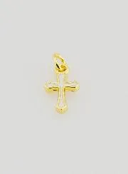 Cross Charm Pendant 10mm - White