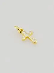 Cross Charm Pendant 10mm - White
