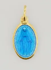 Miraculous Medal in Gold Plated Silver and Enamel - 17mm