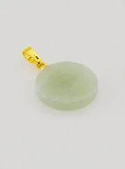 Translucent Medal With Cross - Green