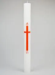 Alpha Omega Processional Candle 40cm - Red