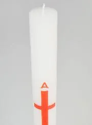 Alpha Omega Processional Candle 40cm - Red