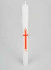 Alpha Omega Processional Candle 34cm - Red