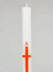Alpha Omega Processional Candle 34cm - Red