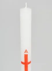 Alpha Omega Processional Candle 34cm - Red