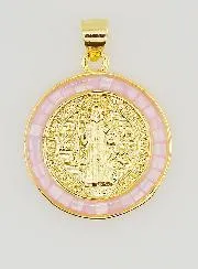 Saint Benedict Medal - Pink Rim
