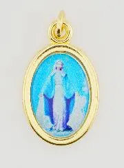 Golden Medal Miraculous Virgin - 25mm