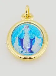 Golden Medal Miraculous Virgin - 25mm