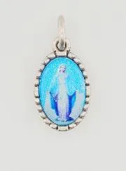 Medal with Twisted Edge 15mm - Miraculous Virgin