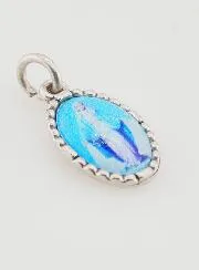 Medal with Twisted Edge 15mm - Miraculous Virgin