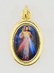 Golden Medal Merciful Jesus - 25mm