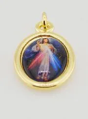 Golden Medal Merciful Jesus - 25mm