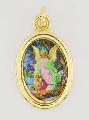 Golden Medal Guardian Angel - 25mm