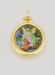 Golden Medal Guardian Angel - 25mm
