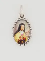 Twisted Edge Medal 15mm - Saint Therese