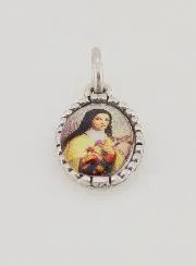 Twisted Edge Medal 15mm - Saint Therese