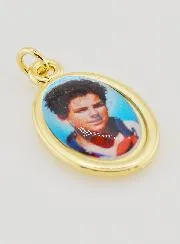 Golden Medal Saint Carlo Acutis - 25mm