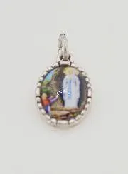 Twisted Edge Medal 15mm - Our Lady of Lourdes