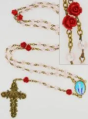Rosary Miraculous Medal - Pink