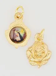 Golden Rose Medal 14mm - Sainte Rita