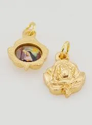 Golden Rose Medal 14mm - Sainte Rita
