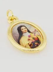 Golden Medal Saint Therese - 25mm