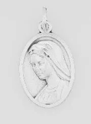 Medal of the Virgin Mary in Profile - 22mm