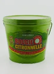 Lemongrass Candle in Metal Bucket - Green