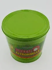 Lemongrass Candle in Metal Bucket - Green