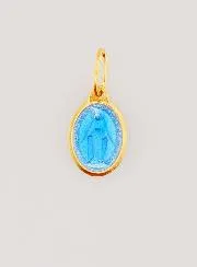 Miraculous Medal in Gold-Plated Silver and Enamel - 10mm