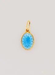 Miraculous Medal in Gold-Plated Silver and Enamel - 10mm