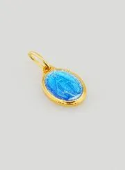 Miraculous Medal in Gold-Plated Silver and Enamel - 10mm