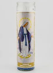 Candle in Glass - Miraculous Virgin Mary