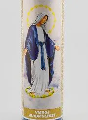 Candle in Glass - Miraculous Virgin Mary