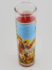 Candle in Glass - Saint Michael