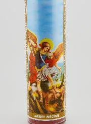 Candle in Glass - Saint Michael