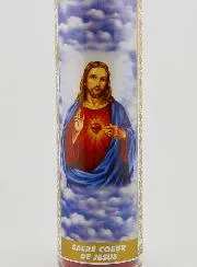 Candle in Glass - Sacred Heart of Jesus