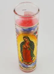 Candle in Glass Jar - Our Lady of Guadalupe