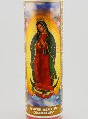 Candle in Glass Jar - Our Lady of Guadalupe