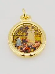Golden Medal Our Lady of la Salette - 25mm