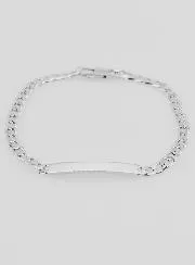 Men's Curb Bracelet in Silver -  4mm Curb Chain